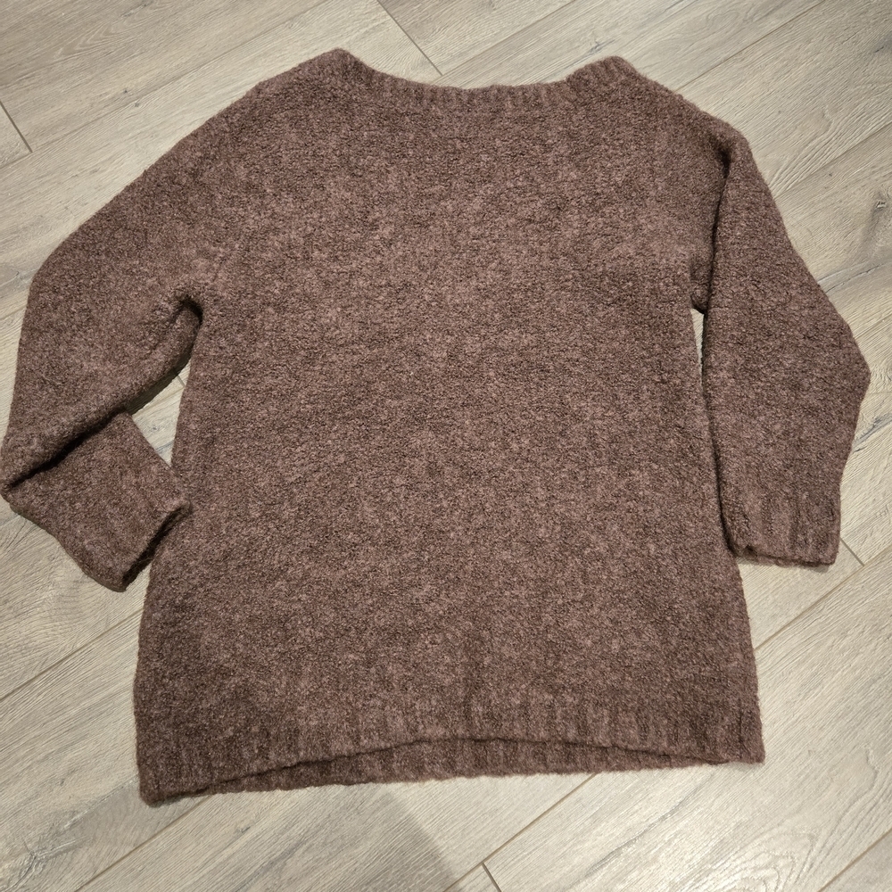 Aritzia Wilfred Brisinger Alpaca Knit One Shoulder Oversized Sweater - Picture 2 of 7